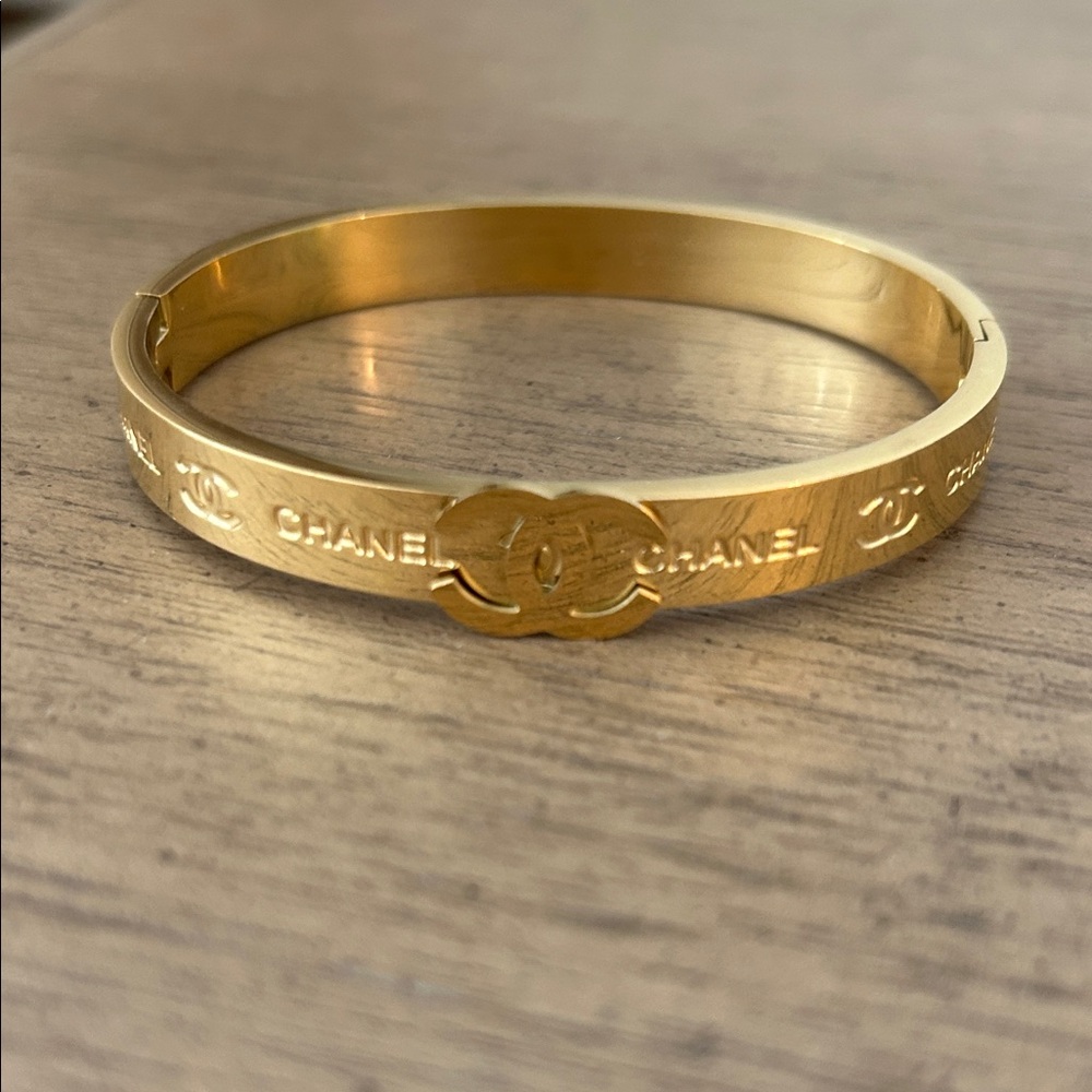 CC Gold Logo Bangle